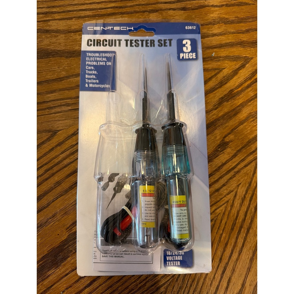 Centech 2 Piece Circuit Tester Set 63612 Automotive 6 12 18 24 30 Volt Tools
